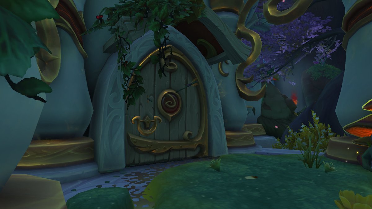 AvaSaurus22's tweet photo. My new exterior just in time for #FrontDoorFriday
@Warcraft 

A Silvermoon estate overgrown with lightbloom and a rag tag group of toons 

#worldofwarcraft #warcrafthousing #wowhousing https://t.co/rNU34sKWtO