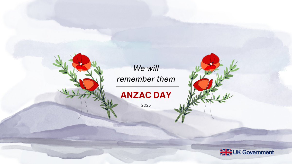 ukinaustralia's tweet photo. We will remember them.

Today, the UK stands with Australia and New Zealand in remembrance, honouring all who served and sacrificed.

#ANZACDay2026 #LestWeForget
@SarahMacFCDO @BrianJJonesUK @UKinNZ https://t.co/Ws7yia5mIu