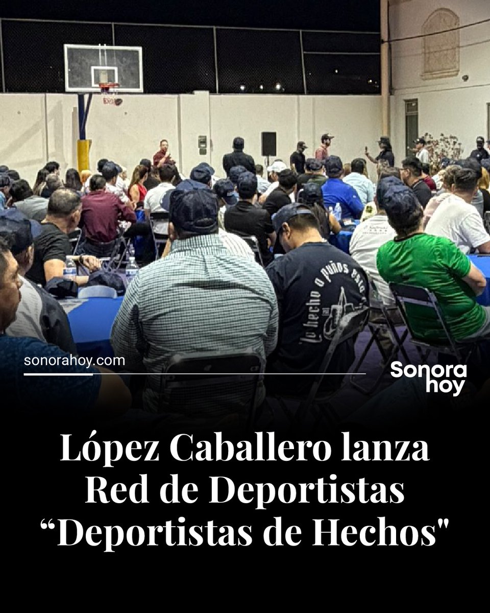 🏅 Más de 200 líderes deportivos participaron en el lanzamiento de la Red de Deportistas de Hechos en Hermosillo, impulsada por la Fundación Mi Ciudad <a href="/ALopezCaballero/">Alejandro López Caballero</a>.

La iniciativa busca fortalecer el deporte local con base en disciplina, esfuerzo y trabajo en equipo.

🔗