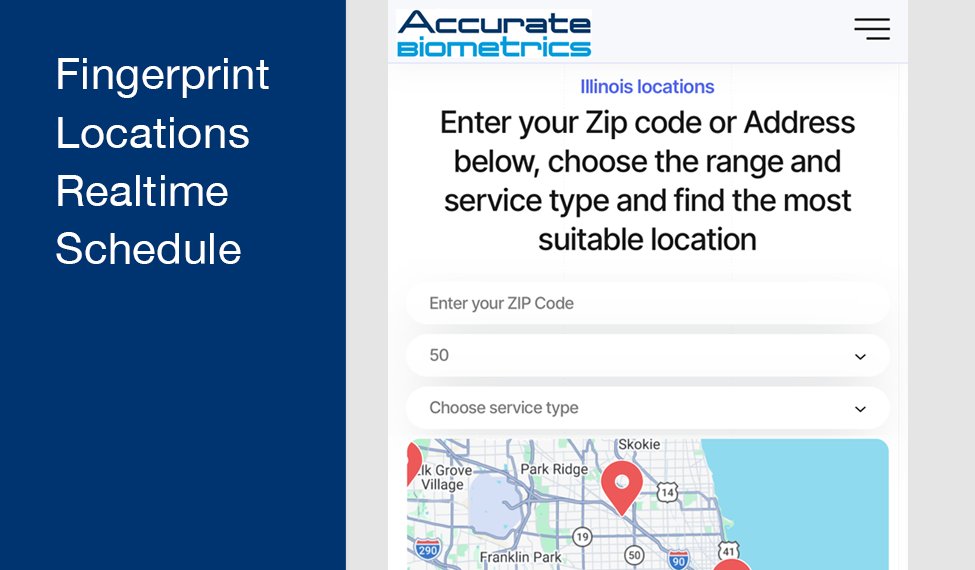 LivescanPrint's tweet photo. We have over 40 walk-in #fingerprinting locations in Illinois! Our schedule is real-time. Some locations have Saturday hours, either regular, or every other weekend.

https://t.co/U4IlDB5863

#accuratebiometrics 
#livescan 
#fingerprintbackgroundcheck
#personalbackgroundcheck https://t.co/hWKXWI59JG
