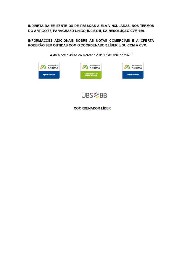 mytrader_io's tweet photo. BIRD (BISO) - Aviso ao Mercado - 17/04/26 
 
 *Fonte: https://t.co/AmQHjNW8rQ https://t.co/pJKDE8NGSk