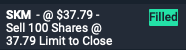 LongShot_Trades's tweet photo. We also bought SKM back in March as I mentioned then, and just sold it for a 35% gain. https://t.co/CBWW74IJnR