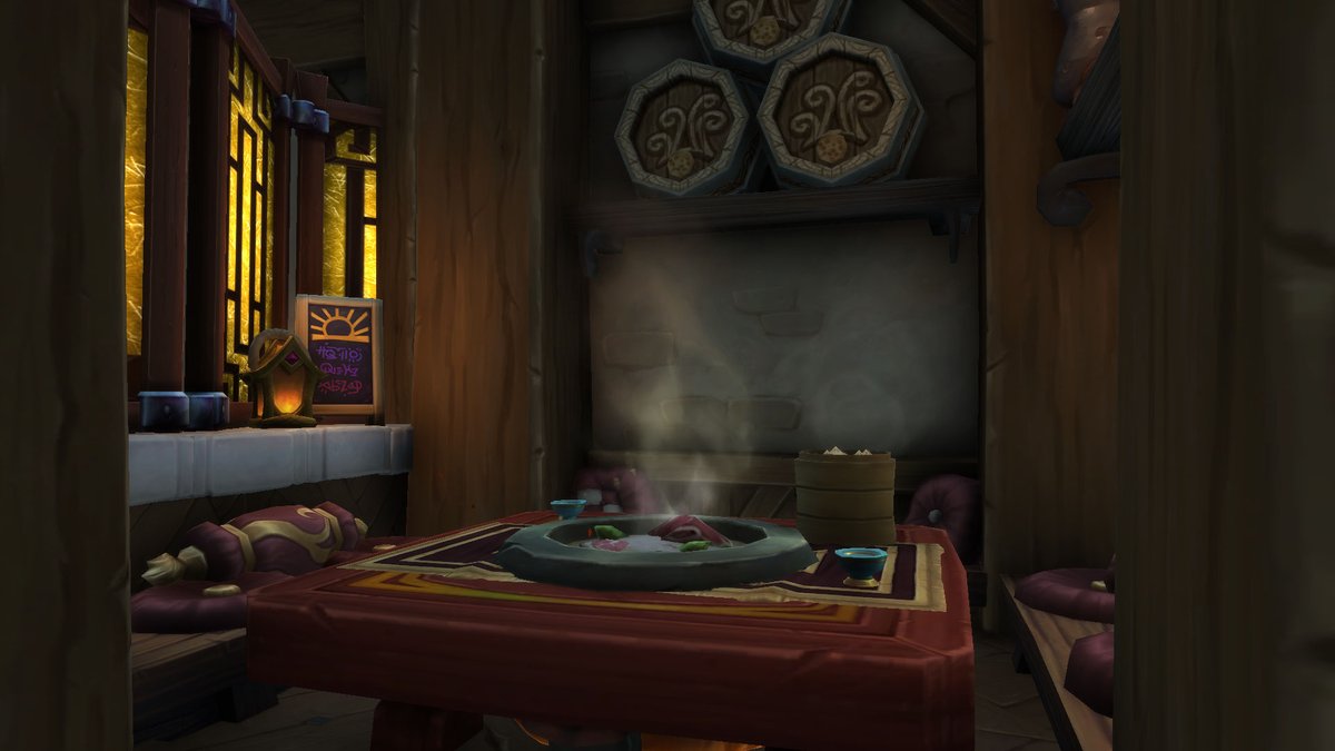 AvaSaurus22's tweet photo. Two of my favorite spots inside my home, so proud of these #wowhousing #warcrafthousing #FrontDoorFriday #WorldofWarcraft https://t.co/ojwV8ysVHg