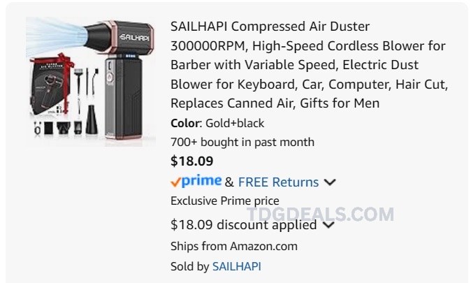 thedealsguy_'s tweet image. $18 Compressed Air Duster 300000RPM, High-Speed Cordless Blower for Barber with Variable Speed, Electric Dust Blower for Keyboard, Car, Computer, Hair Cut, Replaces Canned Air, Gifts for Men

Was $36

Use Coupon Code:
SY44YRYX

link.tdgdeals.com/ufn7L

#Ad