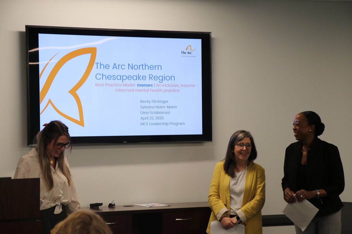 thearcmd's tweet photo. At The Arc, we collaborate to better serve people with IDD across all local chapters. Our MCE Leadership Class presented on their best practices in services, programs, culture &amp; more to chapter leadership. We are excited to see which ideas they bring back to their communities! https://t.co/OqHGjrRfDk