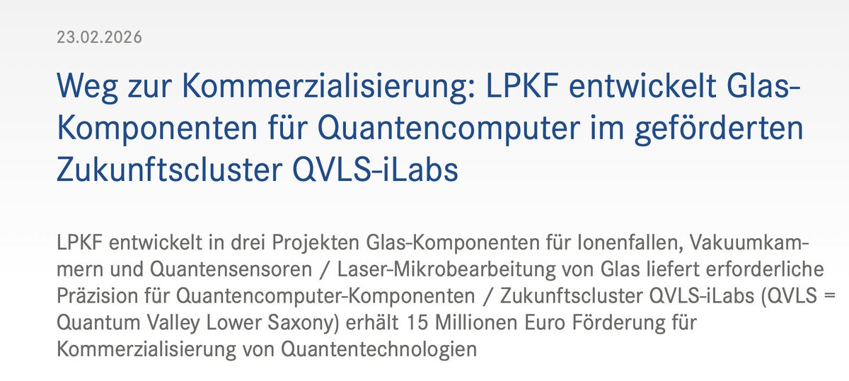 Pep_Invest's tweet photo. $LPK $LPKF 🔥
This company is not only successful in the laser and photonics sector, but also active in the solar and quantum computing space, where it collaborates with companies such as Volkswagen AG and Infineon Technologies AG.

The market cap of this company appears extremely undervalued, especially considering that its patented LIDE technology for glass substrates has massive game-changing potential.

In my view, the current valuation doesn’t even come close to reflecting its true potential.