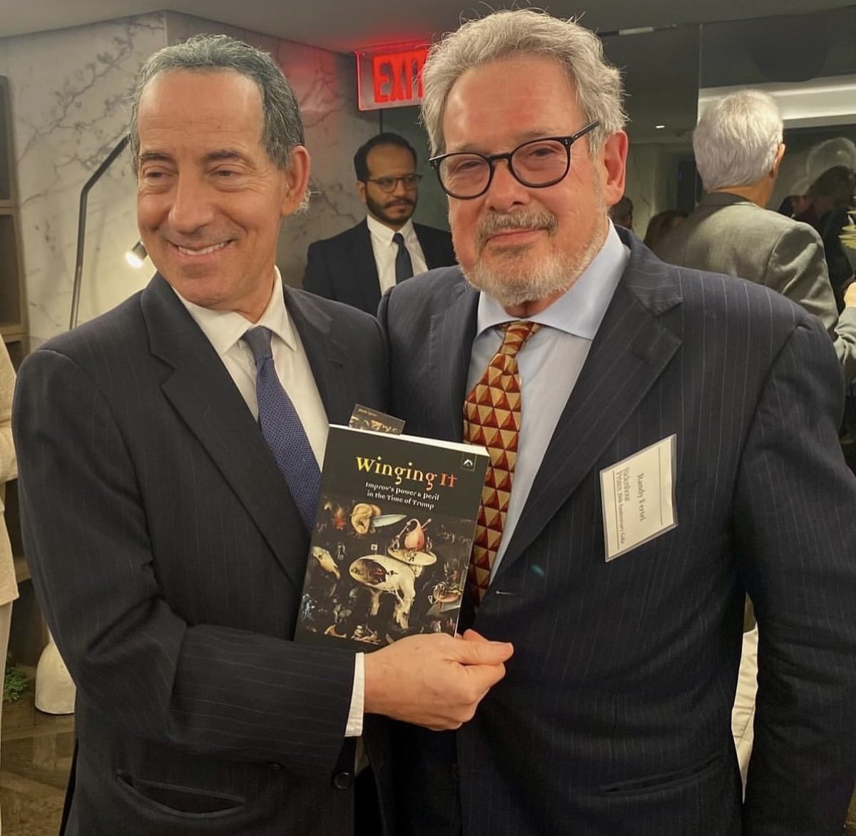 rfertel's tweet photo. In 2024, Congresman Jamie Raskin received the 20th anniversary Ridenhour Prize for Courageous Truth-telling. I was honored to gift him a copy of my book, Winging It: Improv’s Power and Peril in the Time of Trump, where I write in the conclusion: https://t.co/2AqC2dzbFV