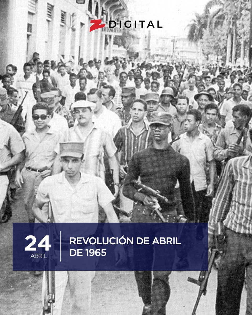 EFEMÉRIDES | 🇩🇴 Hoy recordamos la Revolución del 24 de abril de 1965, un hecho histórico que marcó la lucha del pueblo dominicano por el retorno al orden constitucional y la defensa de la democracia.

Este movimiento cívico-militar surgió con el objetivo de restablecer el