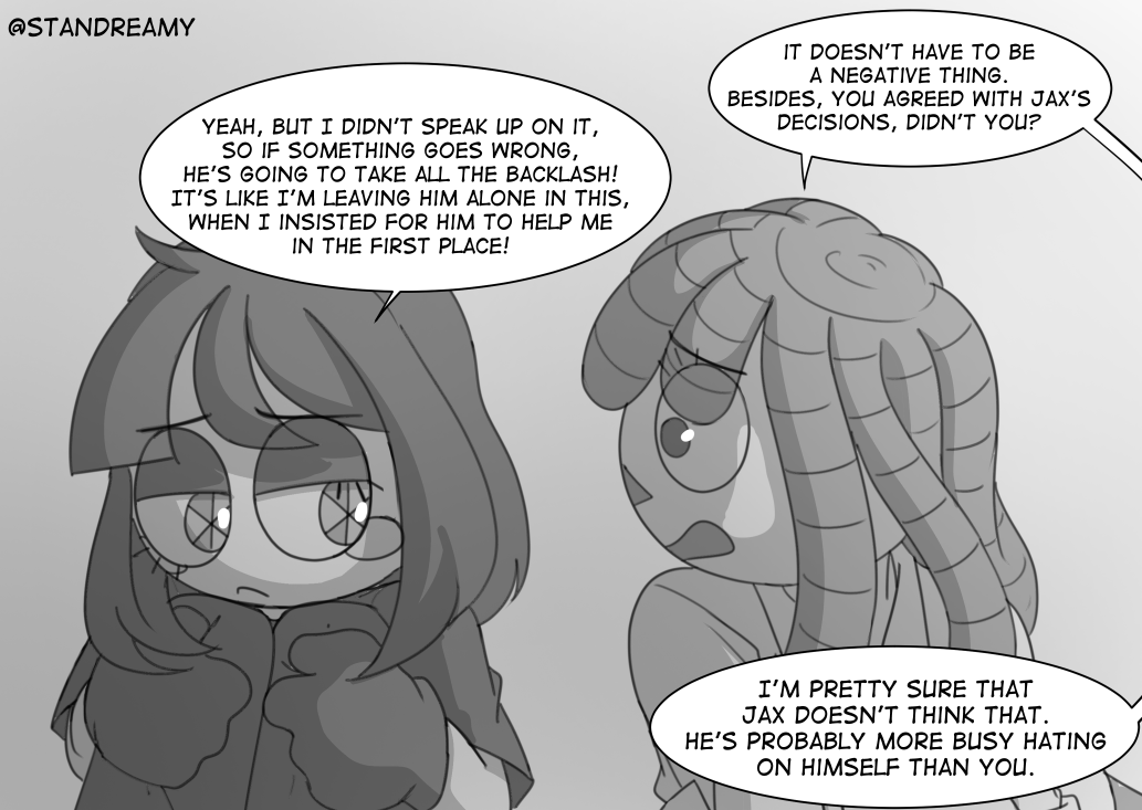 Ragatha isn't the only one who's got something on her mind...

#funnybunny #tadc
 44/?