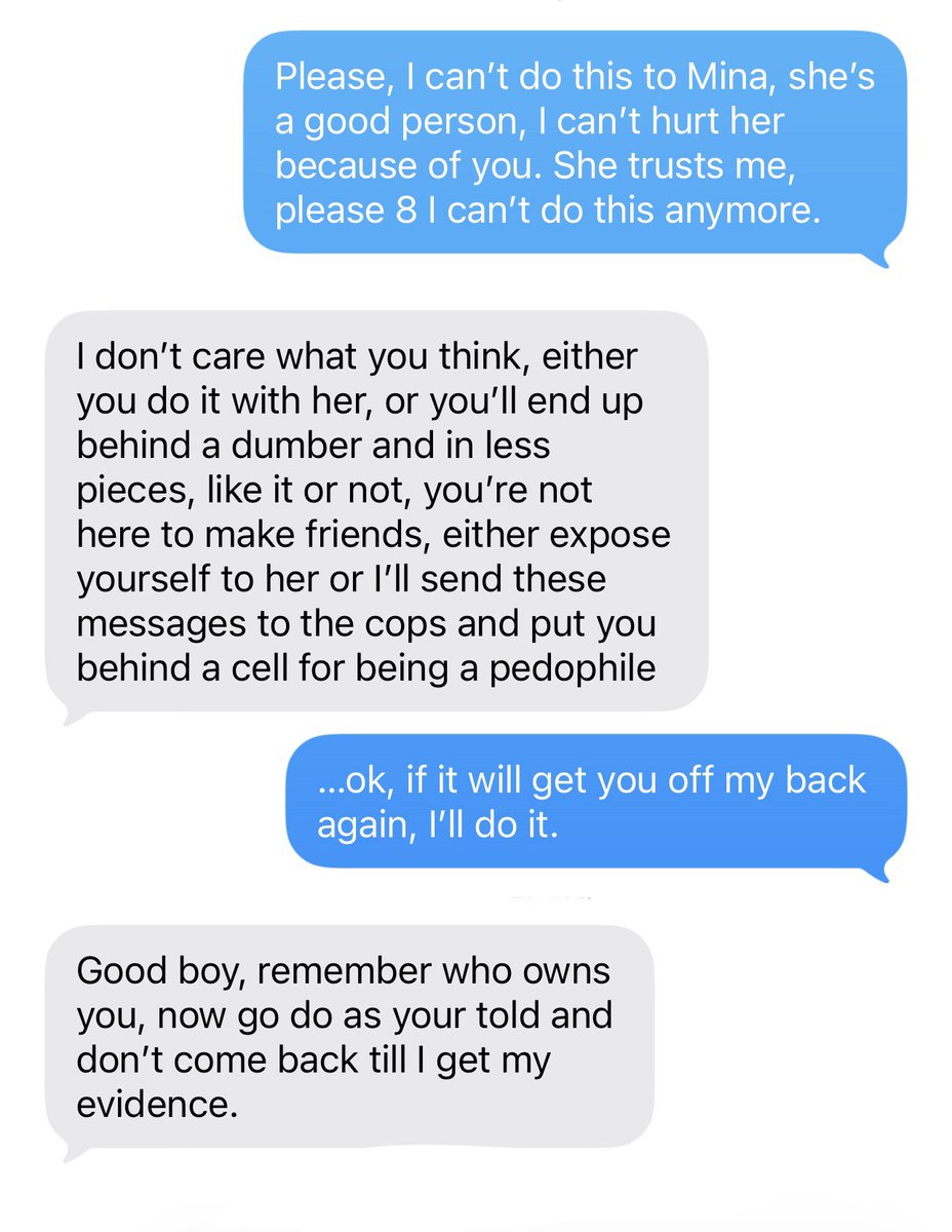 VesperInformer's tweet image. The following are text messages I’ve received from sg8 for a time while being under his manipulation!

#smg4