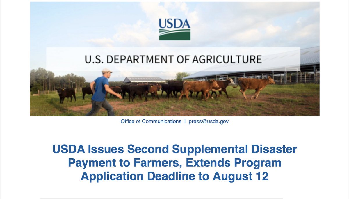 FowlerAgencyLLC's tweet photo. 🚨 SDRP Update • Payment factor increased to 70% • Additional payments coming • Deadline extended to Aug. 12, 2026 Stage 2 covers uninsured &amp; shallow losses. 🌐 🌐 Learn more at https://t.co/cSYQ2ehDbA #SDRP #FarmRelief #ProudToFarm https://t.co/TkCZDcCe3M