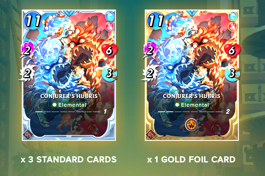 mattnyy84's tweet image. Bam! Golden Hubris ....Every voucher card going to this bad boy for me. What's your favorite @splinterlands voucher card of the three?

#web3gaming #tcg