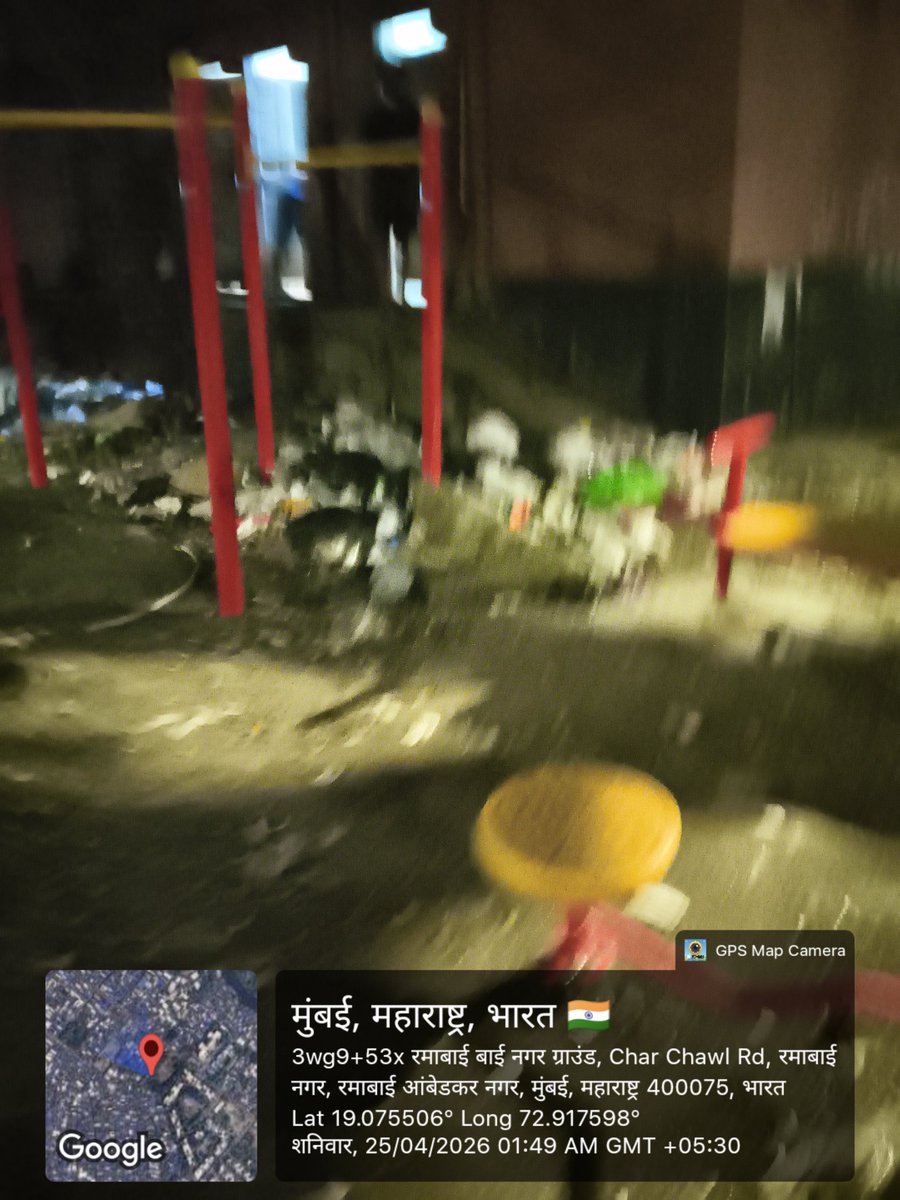 Rideraaru4's tweet image. Shocking! @mybmc @WardN_BMC closed my complaint (0723191286) without any action. The open gym at Mahatma Phule Shahu Ground is still surrounded by filth &amp;amp; open toilets. This is a fake resolution. @CP0727 @CMOMaharashtra please look into this negligence. #Mumbai #BMC