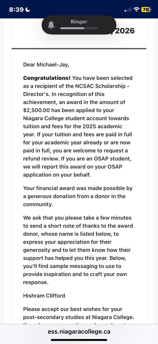 michaeljay_nh25's tweet photo. First year complete.

Grateful for the opportunity, the growth, and earning my NCASC scholarship. Enjoyed the journey and everything it taught me.

Ready for what’s next. https://t.co/6wtGRkR80l