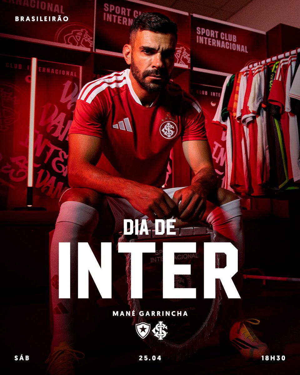 𝐃𝐈𝐀 𝐃𝐄 𝐈𝐍𝐓𝐄𝐄𝐄𝐄𝐄𝐄𝐄𝐄𝐑! 🇦🇹🔥🇦🇹🔥🇦🇹🔥🇦🇹🔥🇦🇹🔥

PELA VITÓRIA, COLORADO! A partir das 18h30 deste sábado, o Clube do Povo enfrentará o Botafogo, no Mané Garrincha, pela 13ª rodada do Brasileirão. Vamos 𝑱𝑼𝑵𝑻𝑶𝑺 em Brasília! ❤️👊

#DiaDeInter