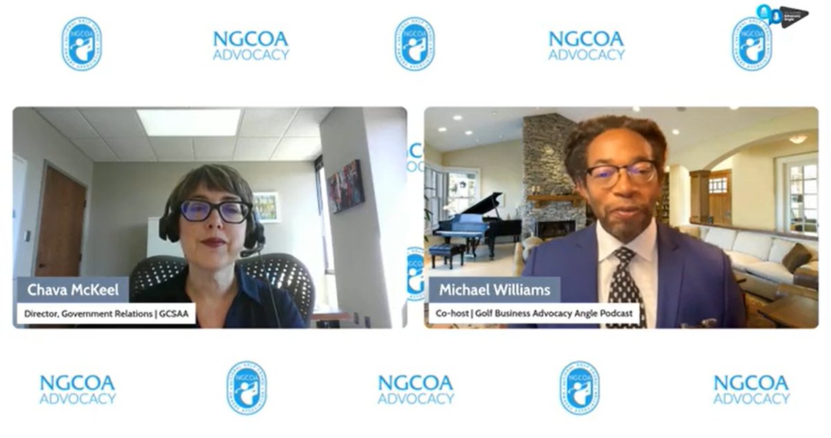 GCSAA's tweet image. GCSAA's Chava McKeel sat down with @NGCOA for their NGCOA Advocacy Angle podcast to talk #GolfAdvocacy in advance of the upcoming #NationalGolfDay. Hear what's in store: youtu.be/syUPgnDfUjw?t=…