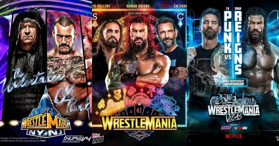 the_PrinXe03's tweet image. اخر 3 مشاركات للاسطورة سي إم بانك في مهرجان راسيلمينيا ❤️✨

#CMPunk
#WrestleMania