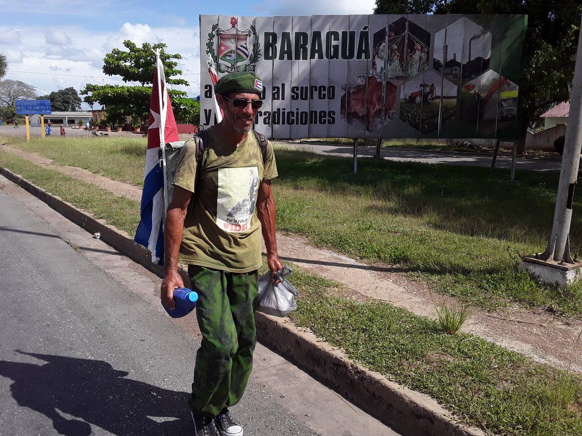 MatosNeudel's tweet photo. Con pasos firmes y seguros, decidido a dar continuidad a la Ruta de Fidel, con salida a las 5:15 am desde Santiago de Cuba llega José Luis Pérez Balart al centro Gaspar en el municipio #BaraguáPorMás #FidelPorSiempre #LatirAvileño https://t.co/omh0aucboq