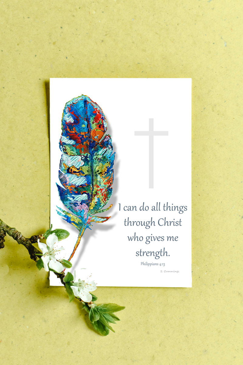 Terracegallery's tweet image. Strength: fineartamerica.com/featured/chris… #christian #gifts #bibleverses #bible #scripture #jesus #christianity #spiritualtruth #feathers #colorful #faithatwork #faith #hope