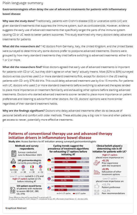 drjkyl's tweet image. Patterns of conventional therapy use and advanced therapy initiation drivers in inflammatory bowel disease
@TAGastroenterol 
@SageJournals 

journals.sagepub.com/doi/10.1177/17…

#IBD #Crohnsdisease #colitis #gastroenterology #openaccess