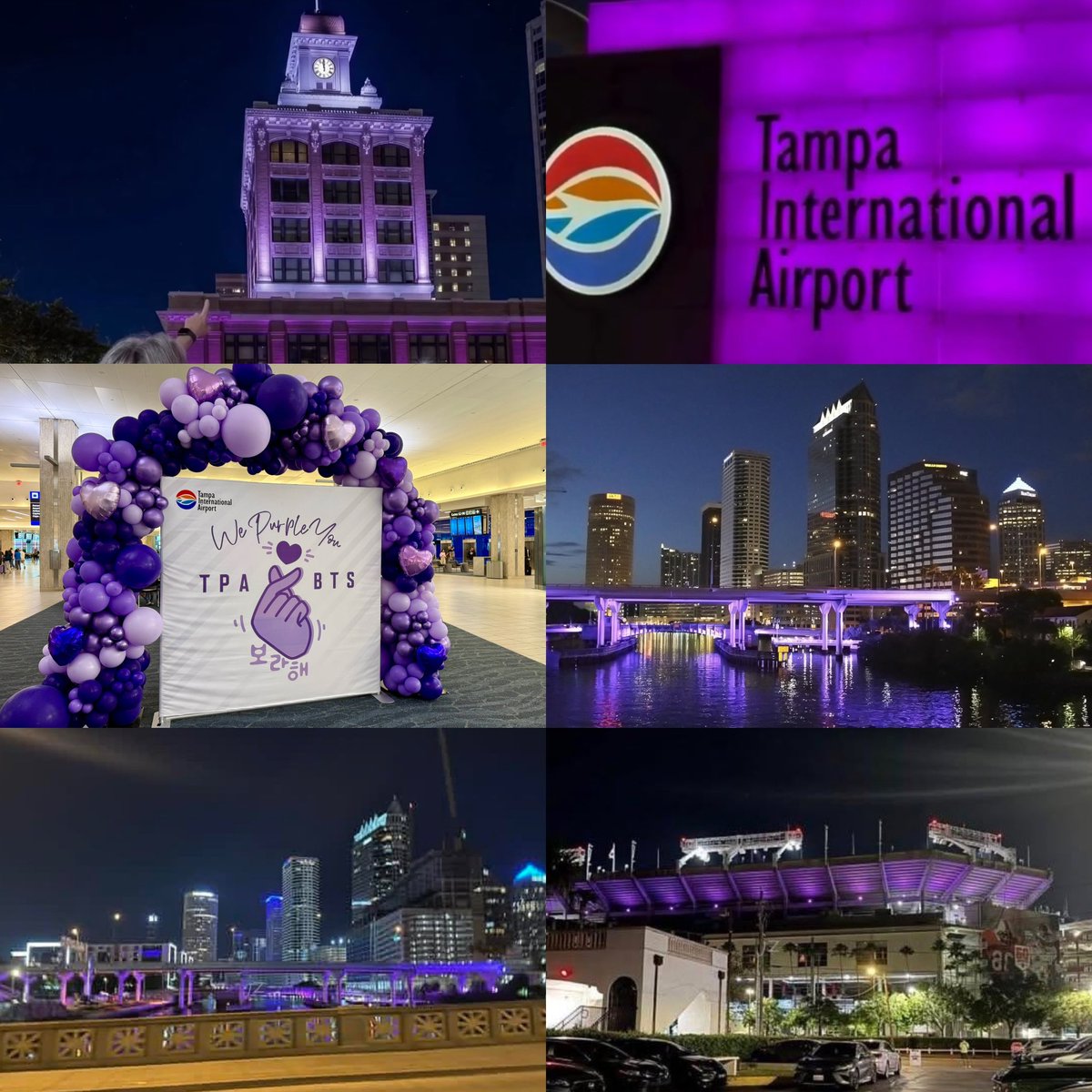 Tampa glows full purple for BTS as it welcomes the group ahead of their SOLD-OUT shows in the city, reflecting their massive impact.