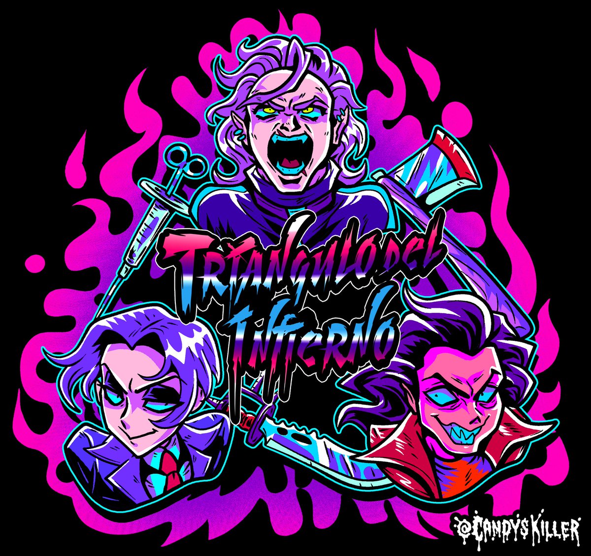 candys_killer's tweet photo. Abbadon, Kad and Kil t-shirt design commission requested by @JappoJester 🩸💜
🟢 Commissions Open!!
#killingcandy #kad #kil #abaddon #commission https://t.co/KP4NA4glnA