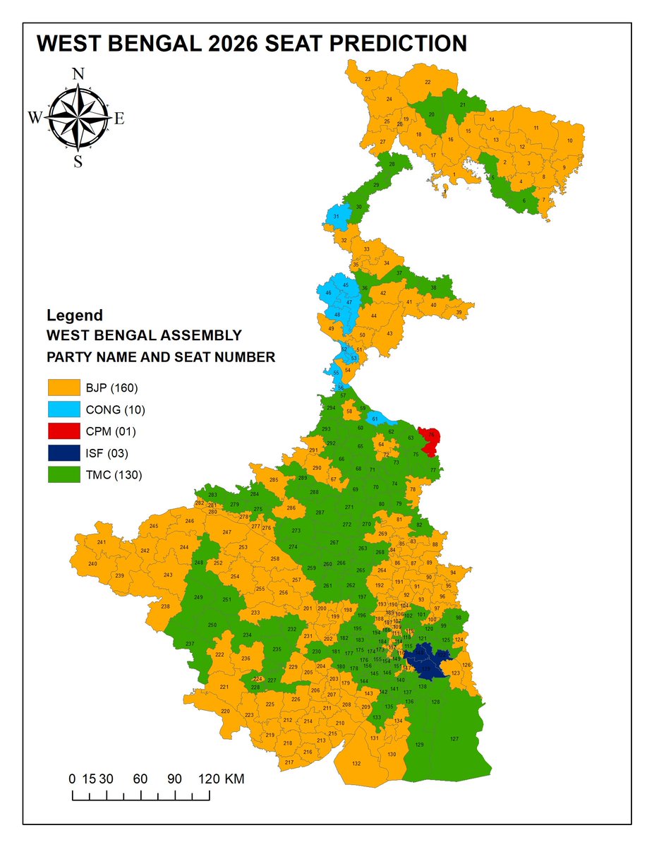 I_AM_SUBHA_0711's tweet image. Previously I predicted the WB election in October..This is my new prediction..After measuring the Candidate Importance of that Constituency..
Date - 24/04/26
Next and last will come on - 02/04/26
@atsshow7 
@ArambaghT60412 
@JaipurDialogues 
#BJP #TMC #CONG #ISF