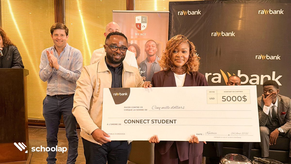 SCHOOLAP_'s tweet photo. À la Semaine Française de Kinshasa, @SCHOOLAP_ a visité le stand de Tendaji Digital Services avant de participer au lancement des startups WE ACT, sur invitation de @Rawbank_sa.

Un moment d’échange qui nous a permis de partager notre expérience et de valoriser notre engagement pour la transformation du secteur éducatif.

🎯 Grâce à nos solutions :
📱 Schoolap ERP
🎓 Diplomapps (certifications sécurisées via blockchain & IA)

Nous poursuivons notre mission : construire une éducation plus structurée, sécurisée et accessible.

https://t.co/A1JTdTrrhG | https://t.co/0xlfjDzbL0 | communication@schoolap.com

#EdTech #RDC #Innovation
