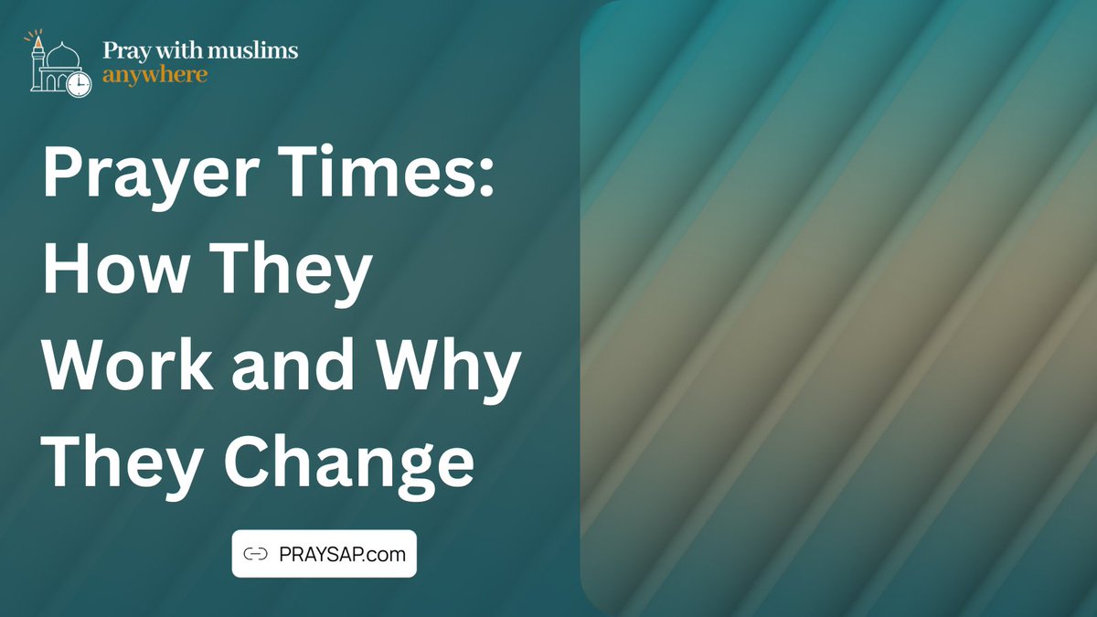 praysap's tweet photo. Why does your Fajr time keep changing? 🌅
 
It's not the app - it's the sun.
 
Prayer times are astronomically defined. Your location, latitude, season, and even altitude all affect when each prayer begins.
 
The science explained 👇
https://t.co/tSekzDjKj3
 
 #PRAYSAP https://t.co/Qwj937re5s