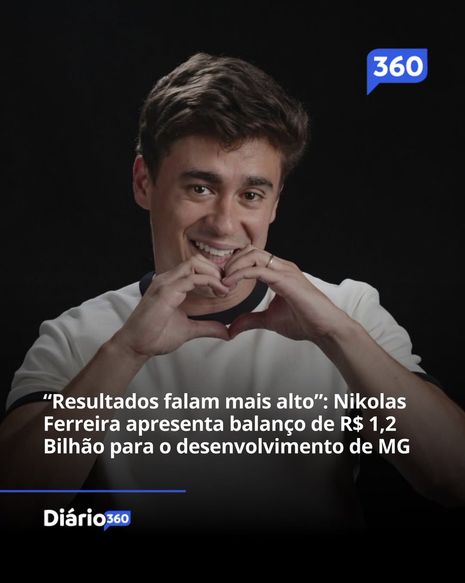 nadjaestrela192's tweet image. #Repost @diario360
Nikolas Ferreira (PL) apresentou um balanço positivo de sua atuação no Congresso Nacional e afirmou que a melhor resposta às críticas é o trabalho realizado em favor de Minas Gerais. Segundo dados divulgados pelo deputado, mais de R$ 1,2 bilhão foram destinados