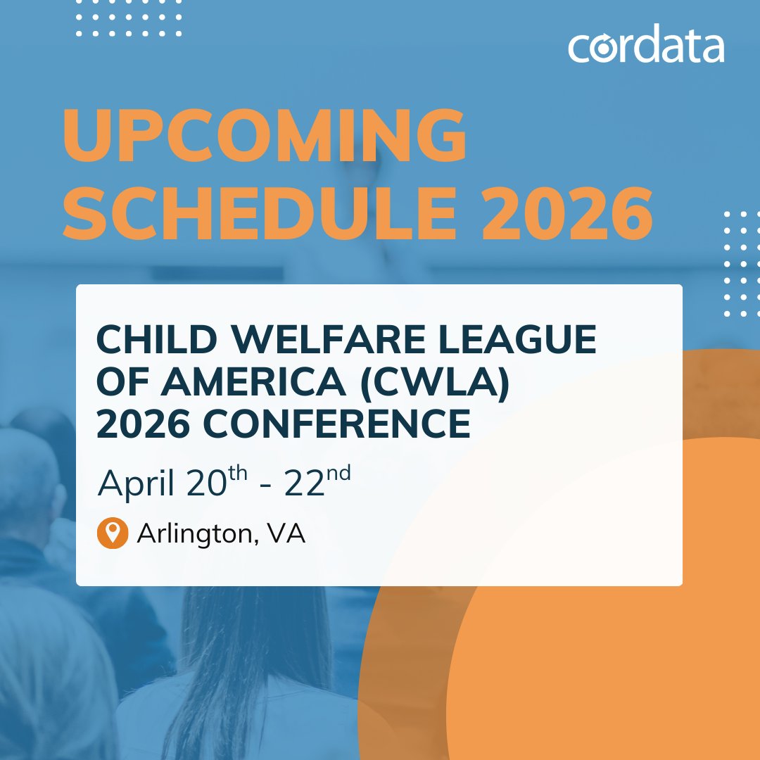 CordataHealth's tweet image. Rich Bowlen and Kelly Firesheets will attend CWLA 2026, April 20–22, where child welfare, healthcare, and community service leaders will discuss strategies to strengthen coordination and long-term outcomes.

#CWLA2026 #ChildWelfare