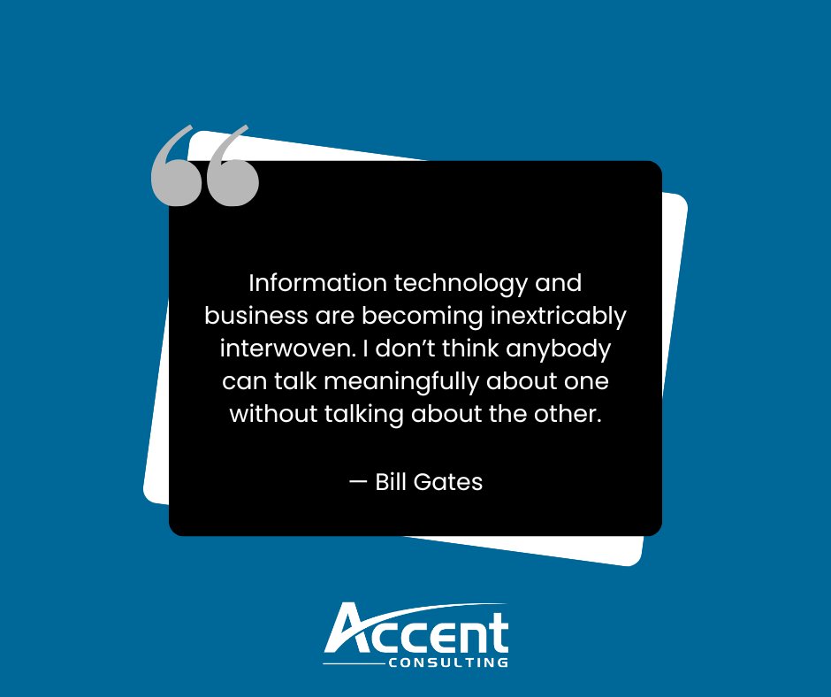 AccentCS's tweet image. IT and business are no longer separate conversations. Strong technology strategy is essential to business growth and innovation. #IT #BusinessStrategy #DigitalTransformation