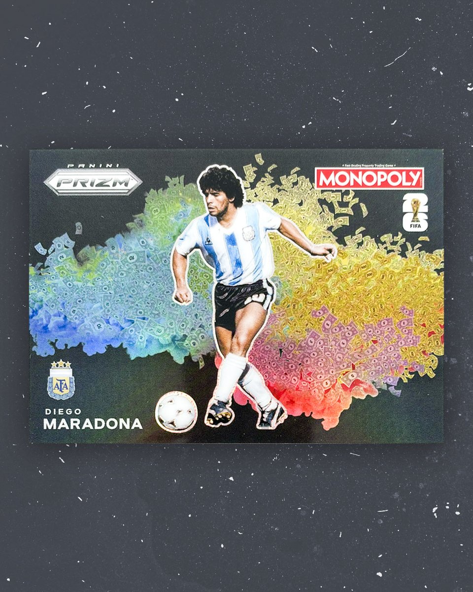 PaniniAmerica's tweet image. Panini Prizm Monopoly FIFA World Cup 2026™ Blaster Boxes are available now here: bit.ly/4ts7uNP

Look for randomly inserted Monopoly Panini Prizm parallels, ultra-rare Black Money Blasts and Exclusive Millionaire White inserts!

#PaniniSport #PaniniFWC26 #FIFAWorldCup