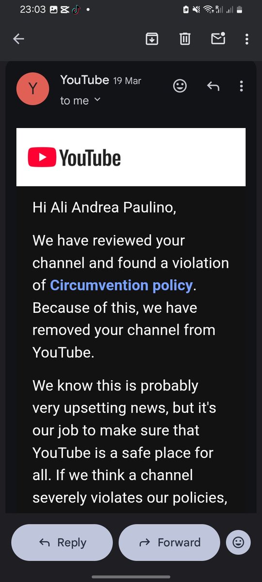 Aliandrea2003's tweet photo. @TeamYouTube My channelAlikibz World” was terminated on March 19 under circumvention with no warning or details. On April 23 I received another email citing spam/deceptive practices, with no specific videos shown. My content is original travel-based. I request a fair human review https://t.co/7JlSwm9WRL