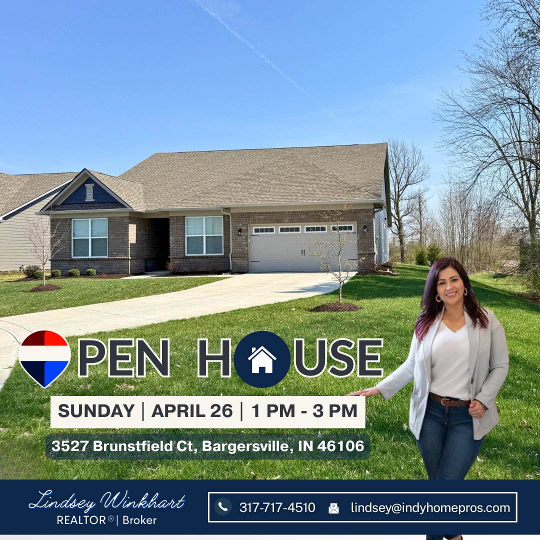 IndyHomePros's tweet photo. 🏠 OPEN HOUSE | Bargersville 📍

Luxury meets location! 3 Full Baths, gourmet pantry, and a relaxation-ready primary suite near Kephart Park. ✨

📅 Sunday, April 26 | 1 PM - 3 PM
📍 3527 Brunstfield Ct
👤 Hosted by: Lindsey Winkhart

#Bargersville #IndianaRealEstate #OpenHouse https://t.co/4eewlerxYP