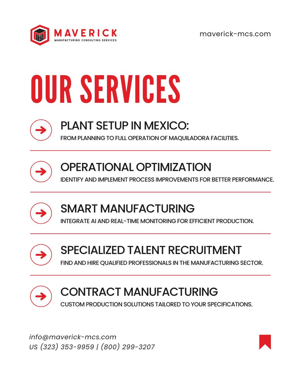 MaverickMCS's tweet image. We combine advanced technology and specialized talent to maximize your efficiency and growth.
Contact us and let’s work together.

📩 info@maverick-mcs.com
📞 US (323) 353-9959
🌐 maverick-mcs.com

#ContractManufacturing #SupplyChainSolutions #SmartManufacturing