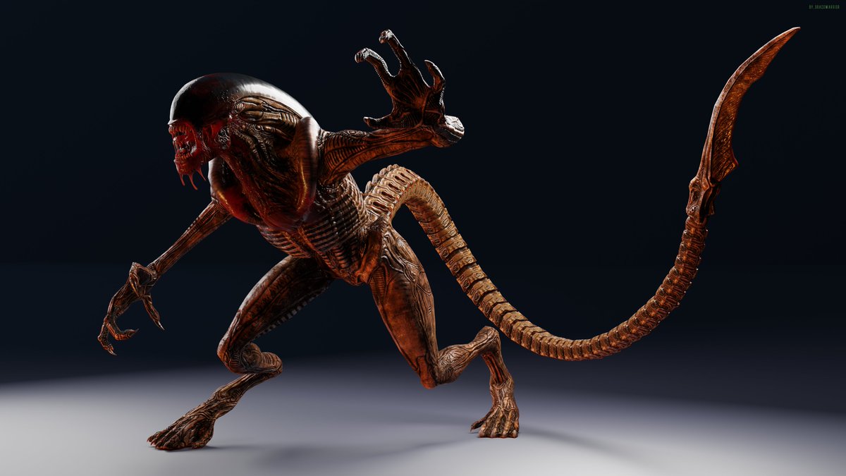 DracoW_24Z's tweet image. Alien 3 - Xenomorph Runner 3D model recreation (Blender) part 1 
#alien #xenomorph #3dmodel