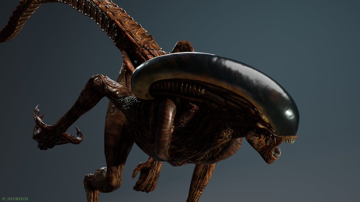 DracoW_24Z's tweet image. Alien 3 - Xenomorph Runner 3D model recreation (Blender) part 2  #alien #xenomorph #3dmodel