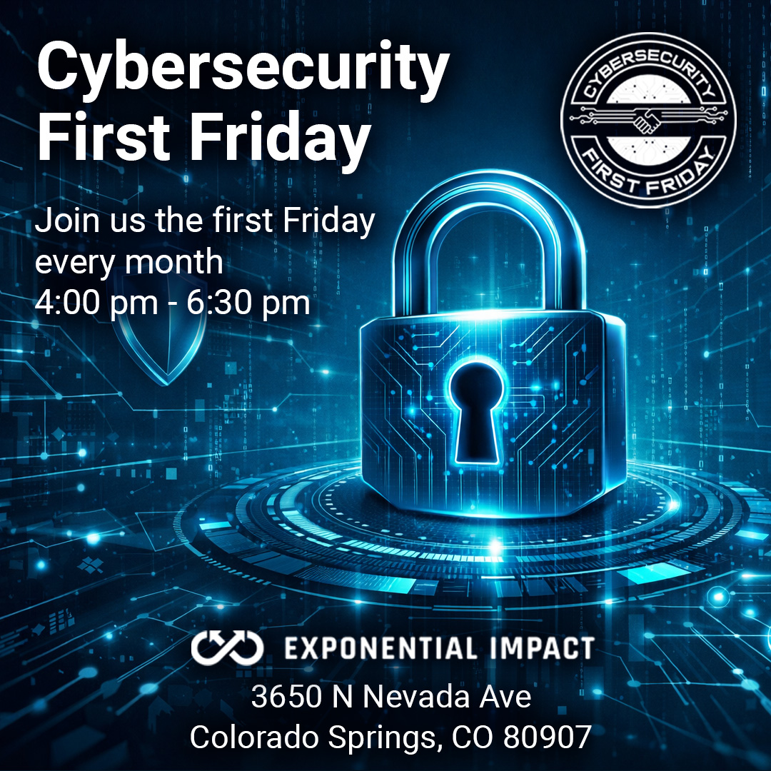 XIAccelerator's tweet photo. 🔐 Cybersecurity First Friday
📅 May 1st | 4:00–6:30 PM
📍 Exponential Impact HQ
Colorado’s IT & cyber pros - this one’s for you. Network. Learn. Build stronger.
Register now. https://t.co/fhrSdeqWJz
#Cybersecurity #ColoradoTech #DIB #ExponentialImpact https://t.co/3ibwHGDTFi