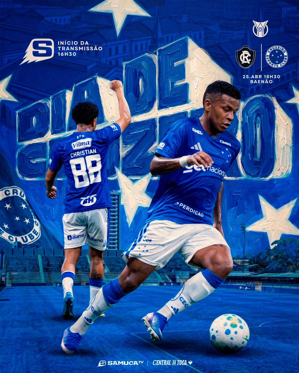 🦊 HOJE JOGA O CRUZEIRO ESPORTE CLUBE!

⚽ Remo x Cruzeiro | 13ª rodada do Brasileiro
🏟️ Baenão
📅 25 de abril (sábado)
🕤 18h30 (às 16h30, na Samuca TV)

📺 Fique ligado na Samuca TV no Youtube ou acesse o centraldatoca.com.br para acompanhar a transmissão do jogo

🎨