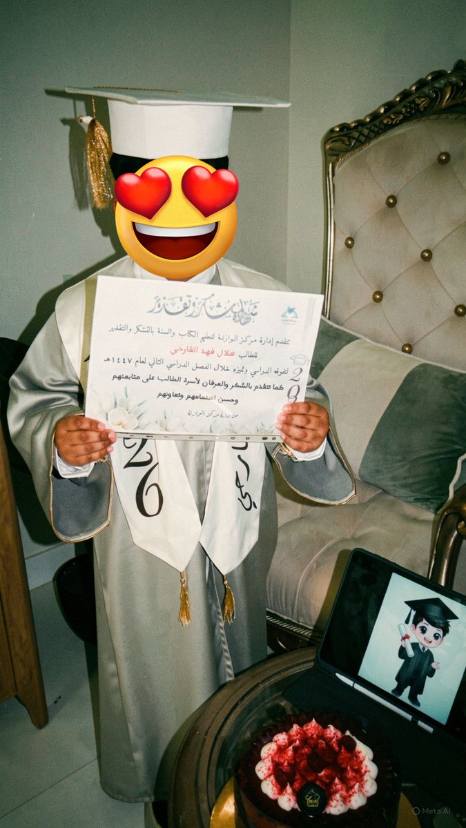 الف مبروووك التخرج 🎓 
ولد أختي يارب تشوفها متخرج من الجامعة يارب🥹😍🥳🥳🥳