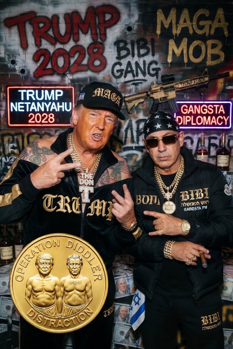 ODDistraction's tweet photo. #MAGA #Trump2028 #TrumpNetanyahu #BibiGang #MagaMob #GangstaDiplomacy #OperationDiddlerDistraction #ODD #TrumpBibi https://t.co/LJcMFZEBRB