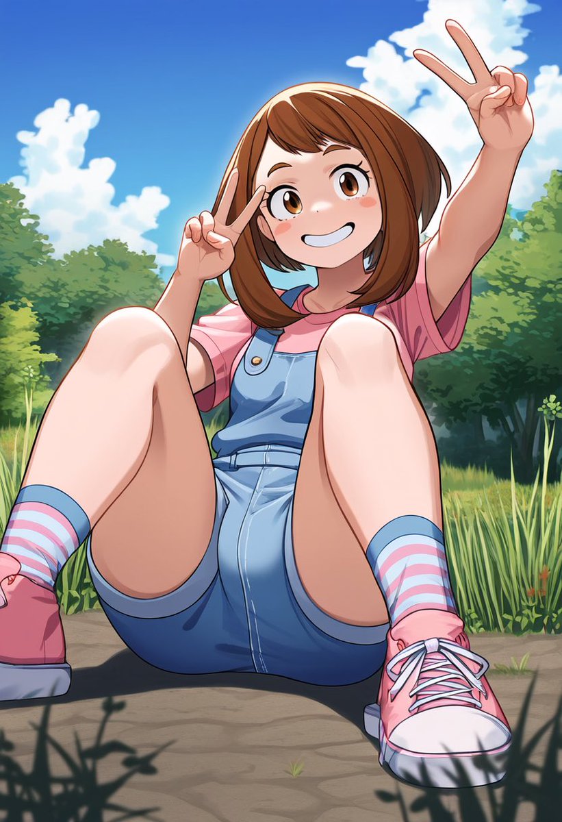 Ochako's enjoying her day out with her mommy, miss Makima (<a href="/daddyzamas25/">Multiverse of Caretakers (RP)</a>). She posted and giggled as she blushed and began to soak her pamp between her legs

"Am I cute momma?"

The caged futanari abdl asked as she giggled again