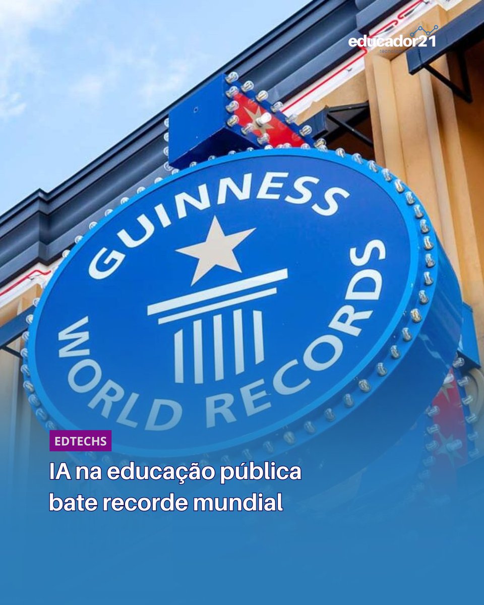 Educadorsec21's tweet image. A IA na educação pública brasileira acaba de alcançar um marco inédito: a edtech Estudo Play entrou para o Guinness World Records com o maior volume de redações manuscritas corrigidas por IA em um único mês. educador21.com/ia-educacao-pu…

#educação #tecnologia #inovação #educador21