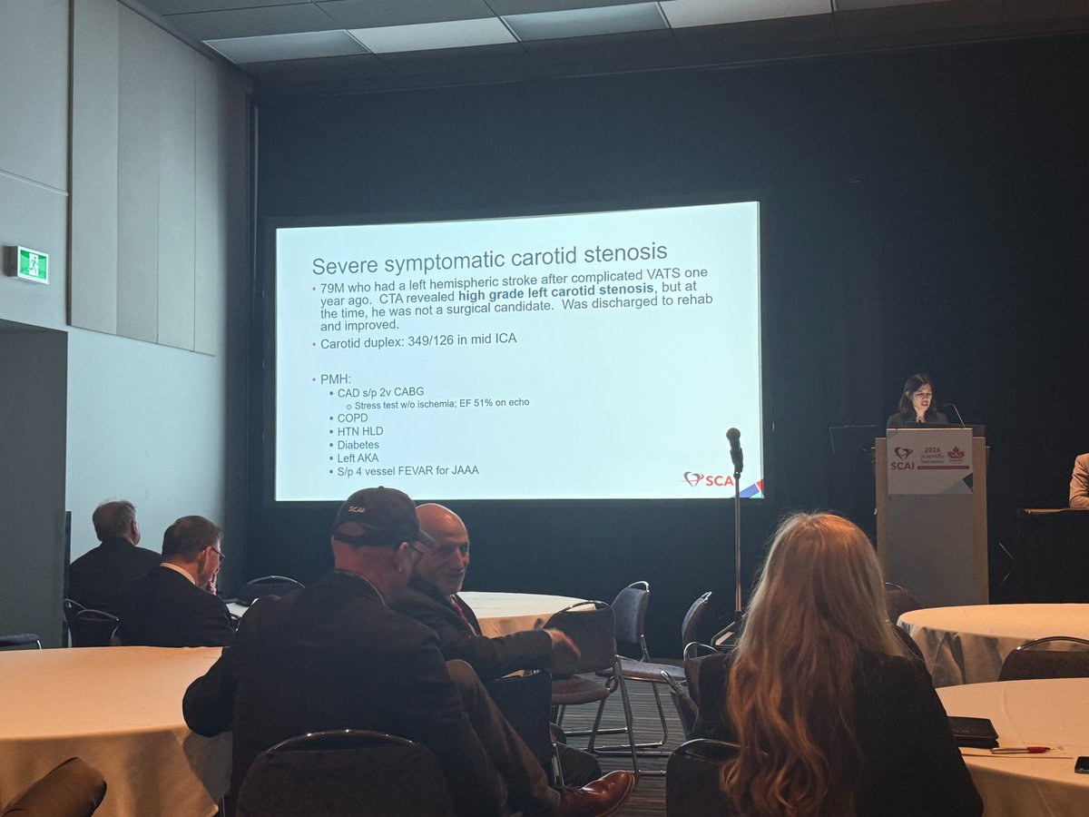 SCAI's tweet image. Choosing the right carotid strategy—Shirling Tsai, MD breaks down TCAR, CEA, and TF-CAS based on patient-specific factors at #SCAI2026. #InterventionalCardiology
