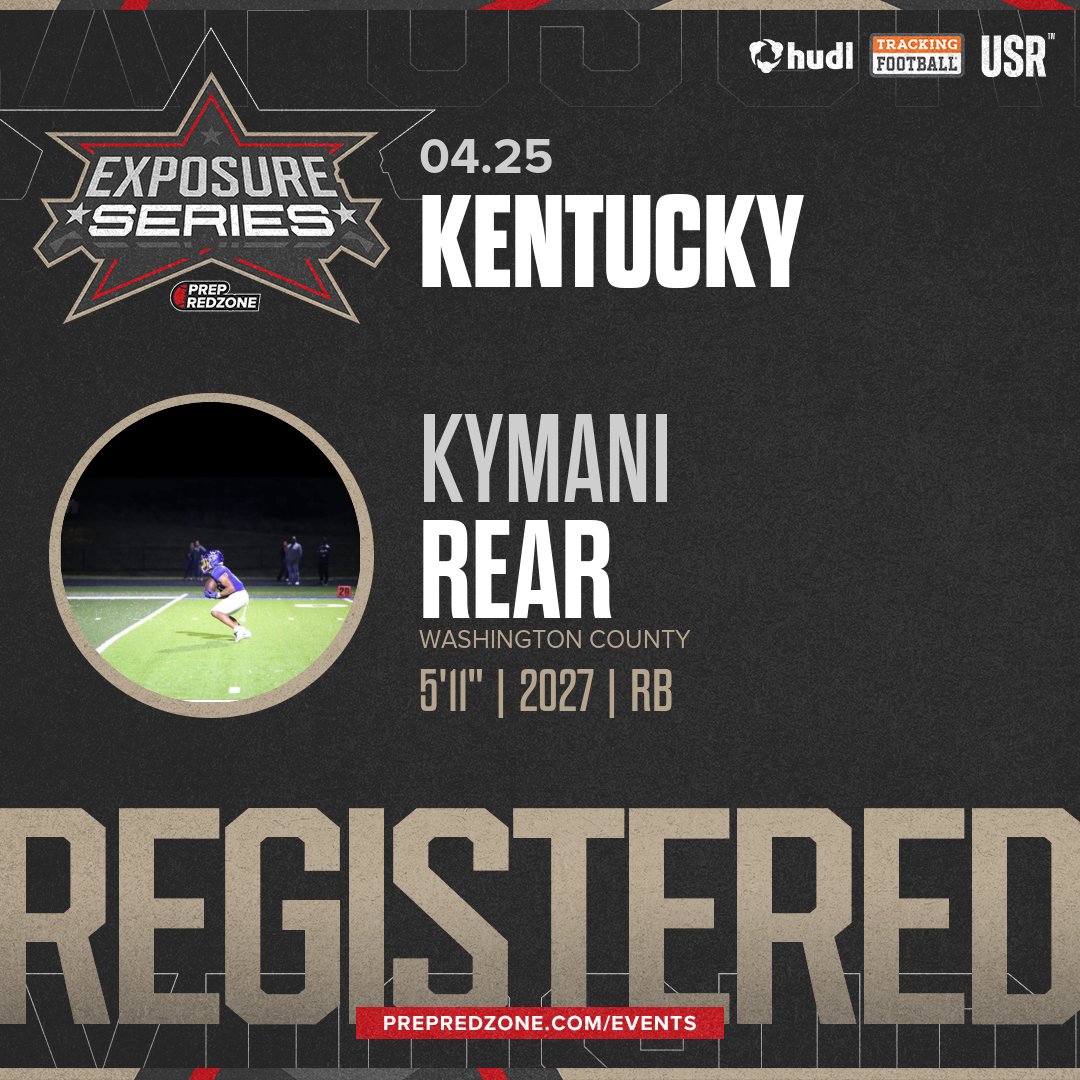 Welcome Class of 2027 Kymani Rear of Washington County to the <a href="/PrepRedzoneKY/">Prep Redzone Kentucky</a> Exposure Series Showcase on April 25th @ Elizabethtown Sports Park. 

🔥🏈 #PRZExposureSeriesKY 🏈🔥