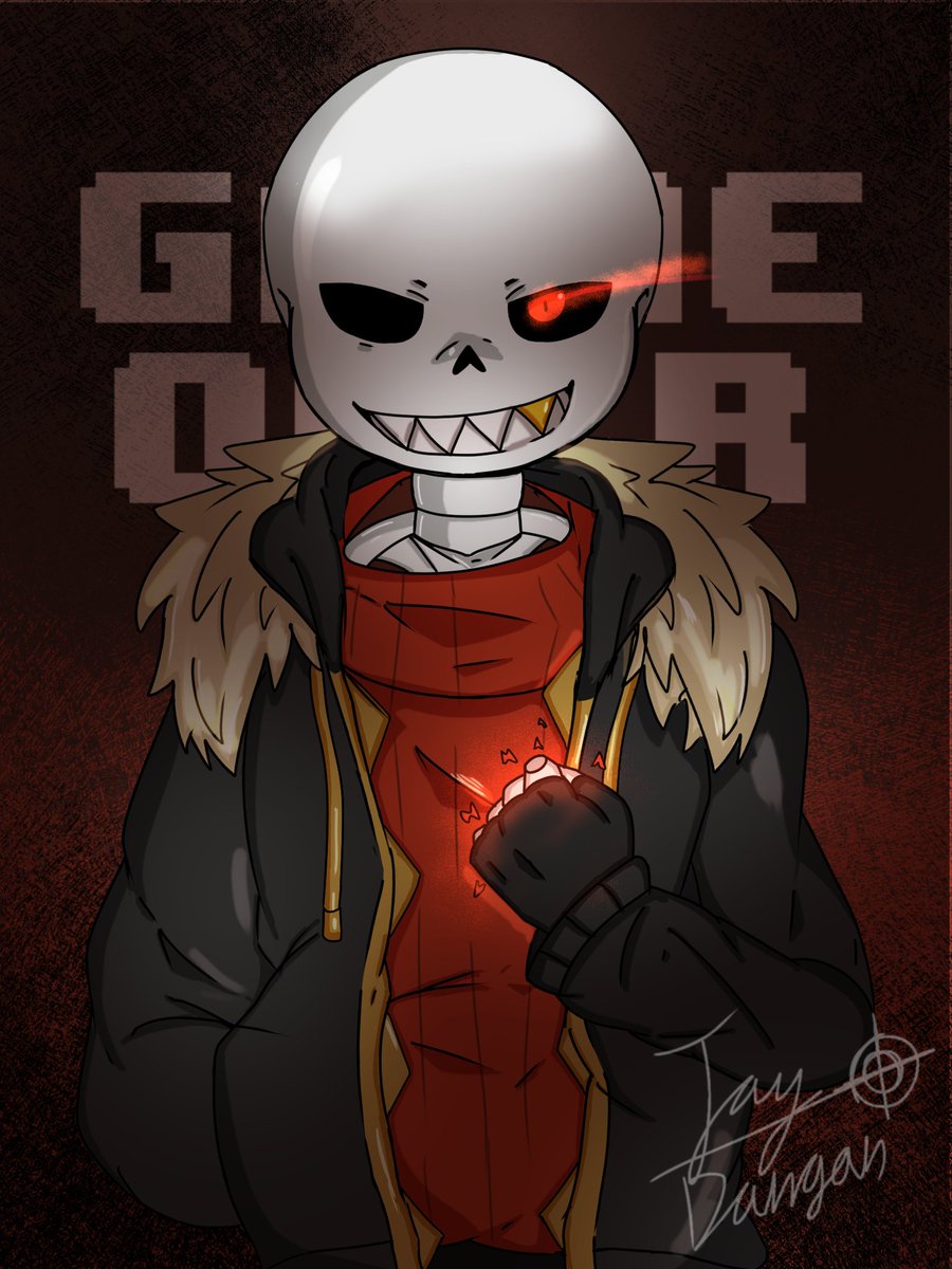 JayDangann's tweet photo. "Game Over, Human" - Fell! Edition. 
#drawing #art #undertale #sans #fellsans #underfell #undertaleau #fanart https://t.co/PKBwb80GXt