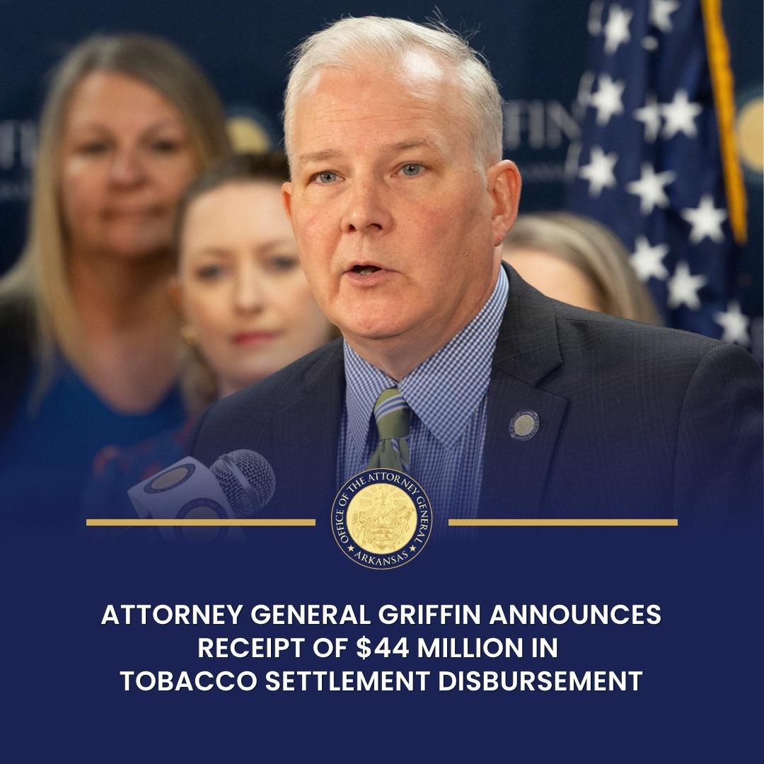 1998 tobacco master settlement agreement The State of Arkansas has received $44,414,444.95 as its annual proceeds  from the 1998 Master Settlement Agreement (MSA). The annual disbursement of tobacco  settlement funds, which is received by the State Treasurer's