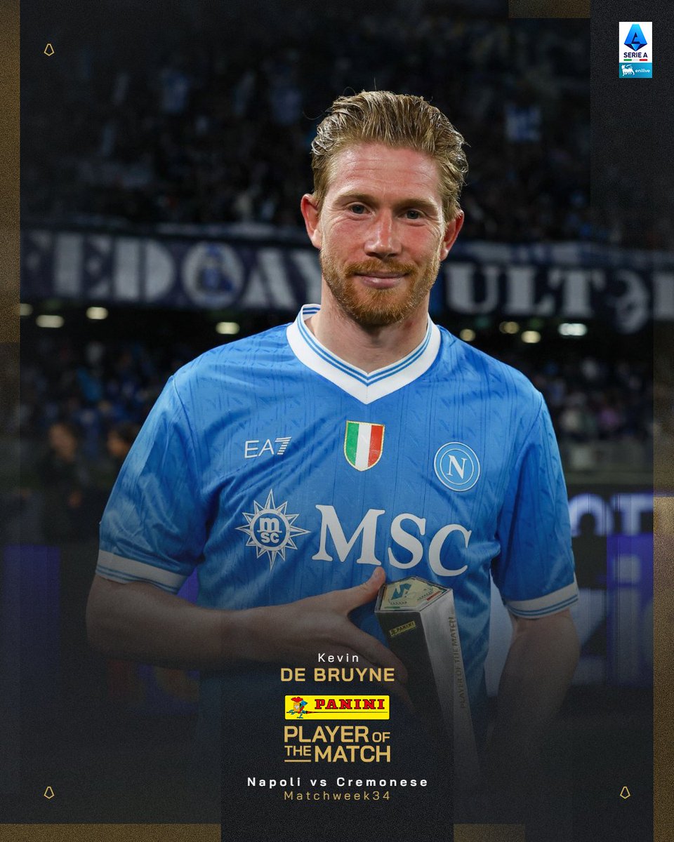 De Bruyne è il Panini Player Of The Match di #NapoliCremonese 🏆
