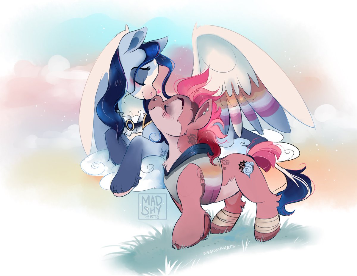 MADSHYARTS's tweet photo. Happy  lesbian visibility week🩷🤍🧡 
#caitvi #mlp I miss them! https://t.co/51hDdCizQp